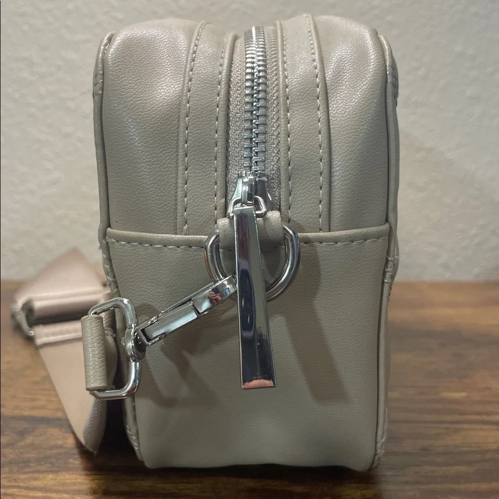 Steve Madden Wallie Taupe Leather Crossbody Bag